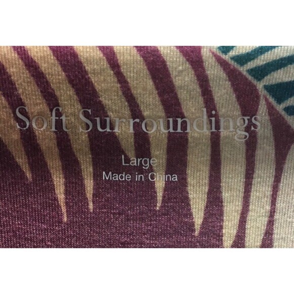 Soft Surroundings Dress Women's Size Large Multicolor Tropical Stretch - Picture 6 of 7